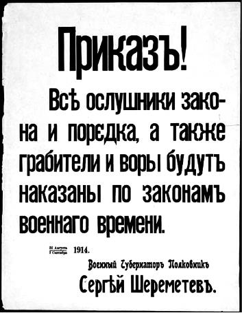 Львов под русской властью. 1914–1915