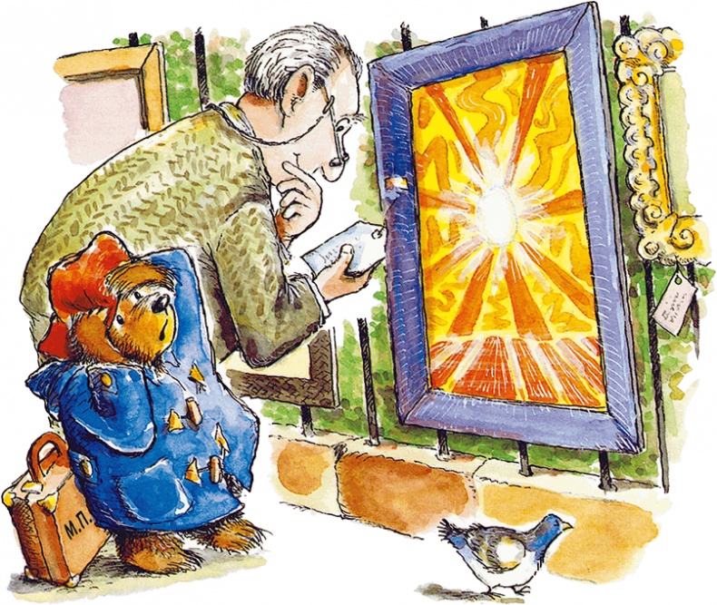 Медвежонок Паддингтон рисует