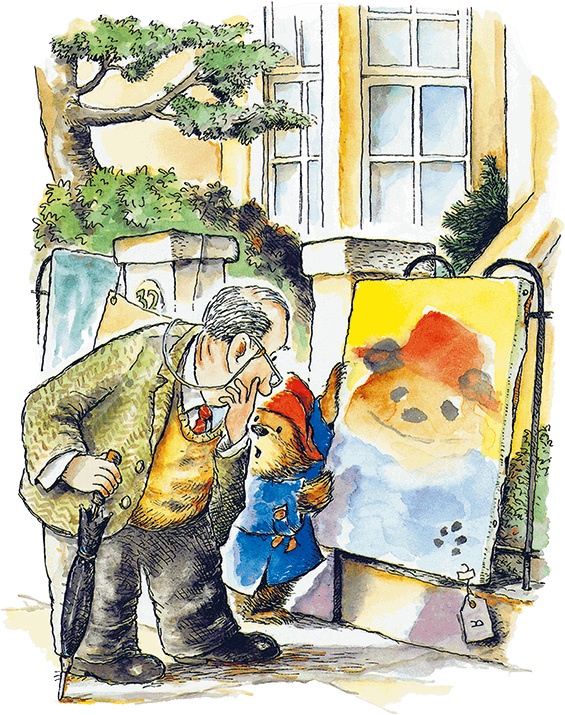Медвежонок Паддингтон рисует