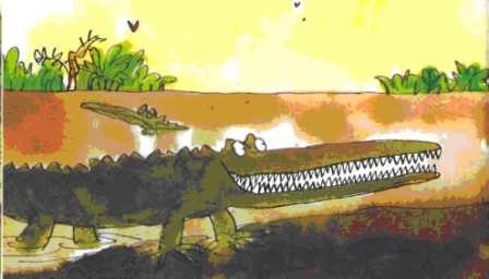 Огромный крокодил