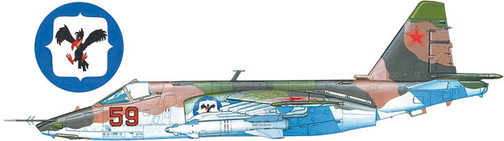 Камуфляж и бортовые эмблемы авиатехники советских ВВС в афганской кампании