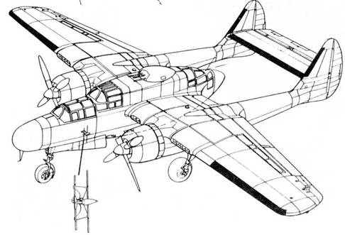 Nortrop P-61 BLack Widow. Тяжелый ночной истребитель США