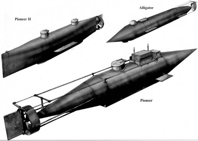 Субмарины и минные катера южан, 1861–1865