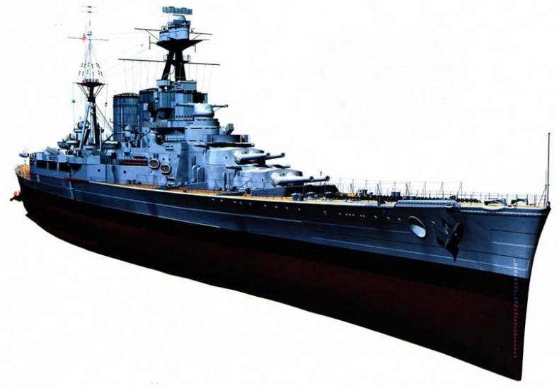 Британский линейный крейсер «Hood» Крупным планом