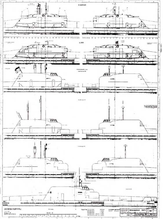 Германские субмарины Тип XXI Крупным планом