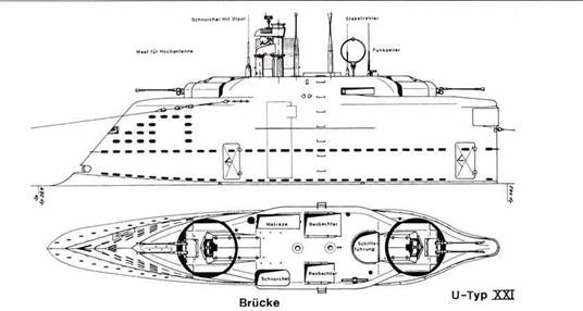 Германские субмарины Тип XXI Крупным планом