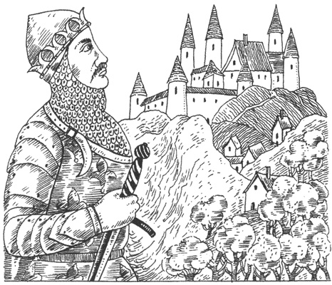 Средневековые замок, город, деревня и их обитатели