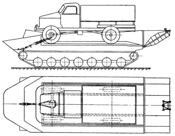 Гусеничный плавающий транспортер К-61