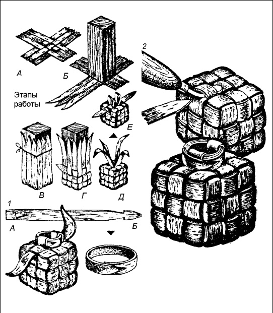 Плетение: береста, соломка, тростник, лоза и другие материалы