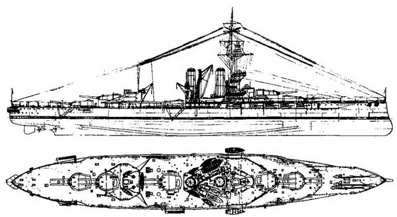 Линейные корабли типа “Орион”. 1908-1930 гг.