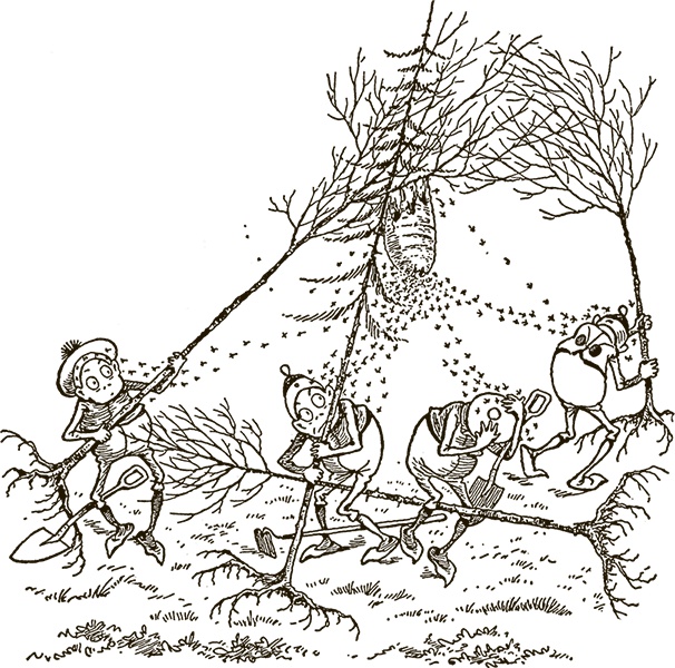 Иллюстрация к книге — Приключения Мурзилки и маленьких человечков [i_246.jpg]