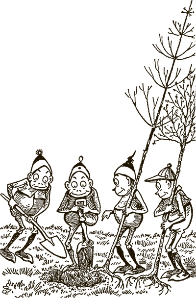 Иллюстрация к книге — Приключения Мурзилки и маленьких человечков [i_247.jpg]