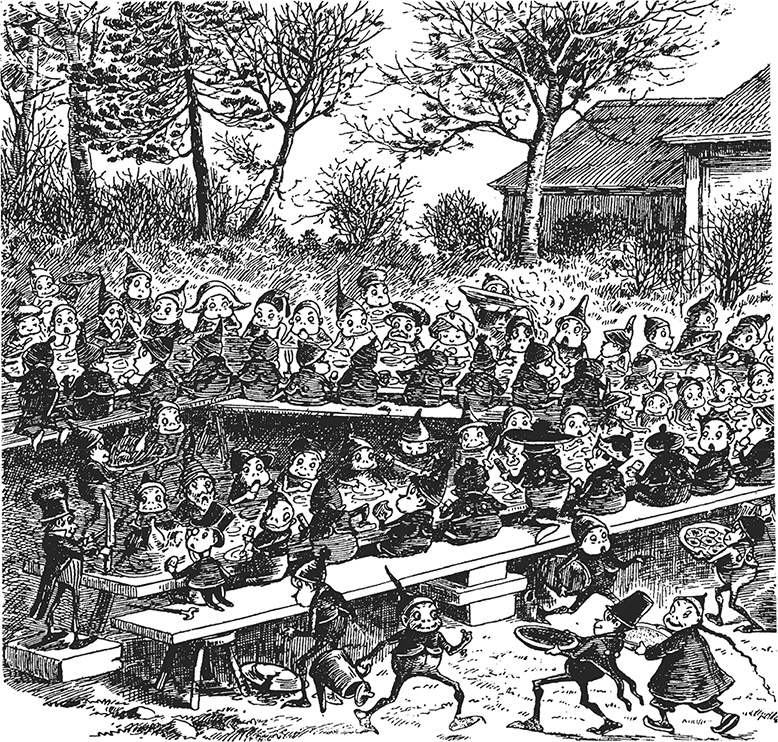 Иллюстрация к книге — Приключения Мурзилки и маленьких человечков [i_485.jpg]