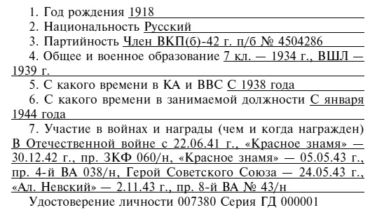 Иллюстрация к книге — Советский ас Григорий Речкалов, дважды Герой Советского Союза. Дневники, документы, воспоминания [i_069.jpg]