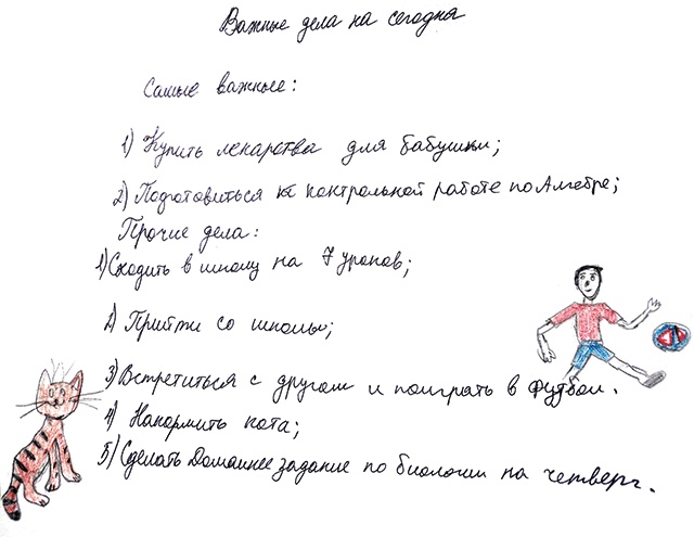 Иллюстрация к книге — Тайм-менеджмент для детей. Книга продвинутых родителей [ch03_spisok.jpg]