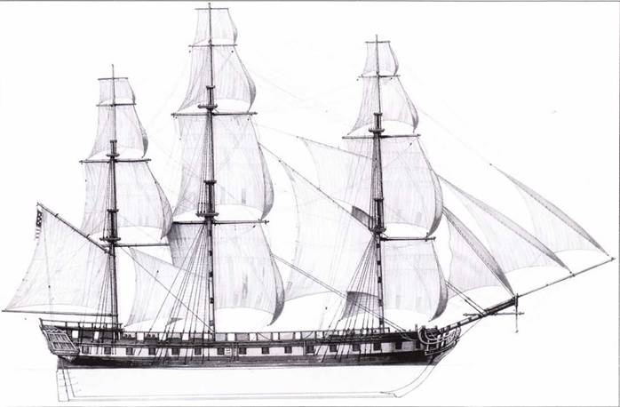 Иллюстрация к книге — Американские фрегаты, 1794–1826 [pic_12.jpg]