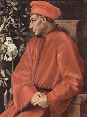 Иллюстрация к книге — Лоренцо Великолепный [jacopopontormoportraetcosimoilvecchiode07693.jpg]