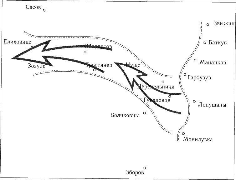 Иллюстрация к книге — Танки ведет Рыбалко. Боевой путь 3-й Гвардейской танковой армии [sch098.jpg]
