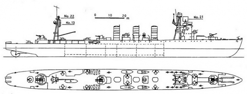 Иллюстрация к книге — Легкие крейсера Японии. 1917-1945 гг. [img_113.jpg]