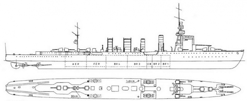 Иллюстрация к книге — Легкие крейсера Японии. 1917-1945 гг. [img_123.jpg]