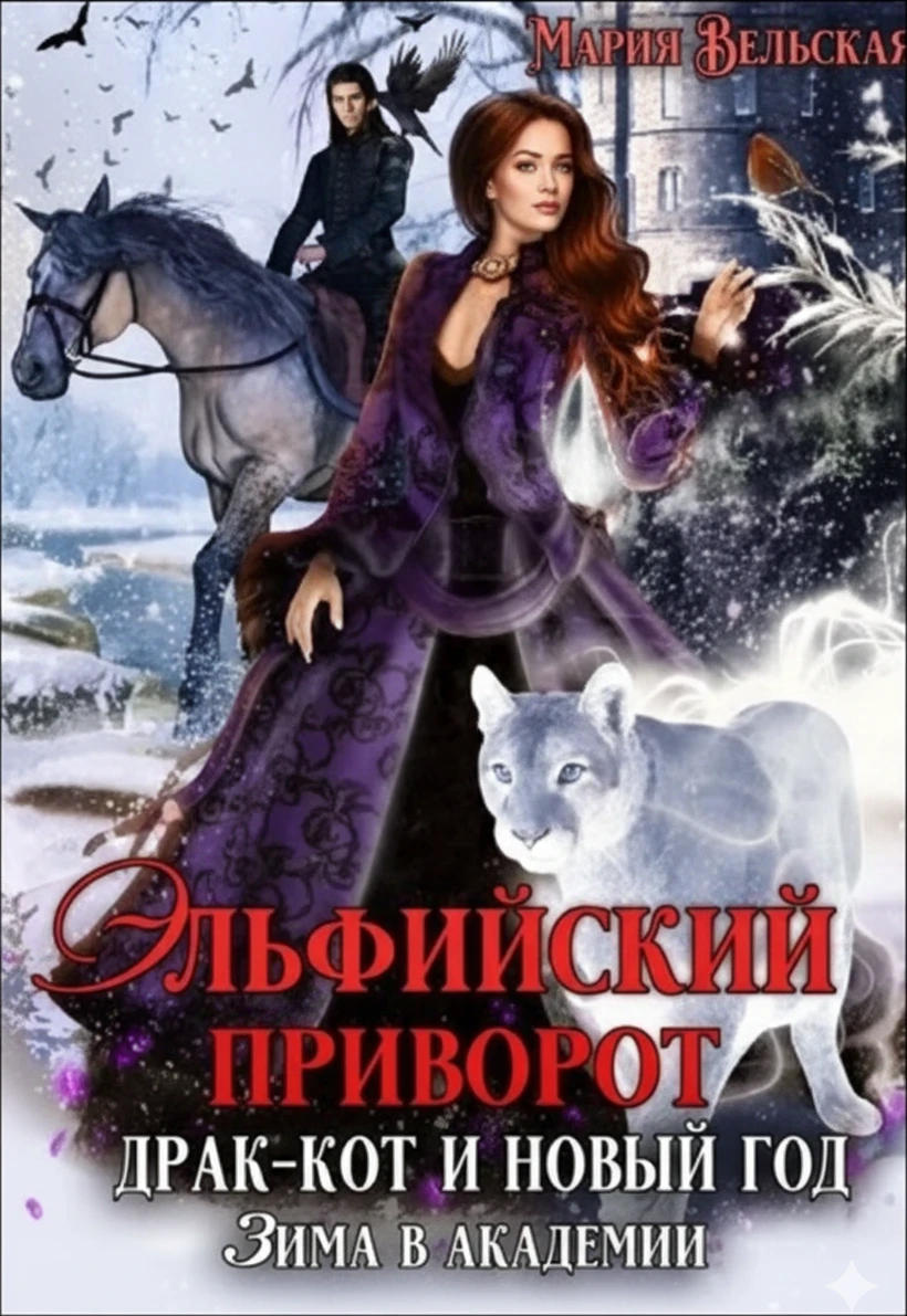 Книга Эльфийский приворот, драк-кот и Новый год. Зима в Академии