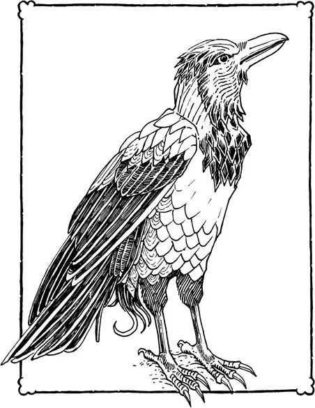 Иллюстрация к книге — Сфинкс, дракон и девочка с птицей [book-illustration-29.webp]
