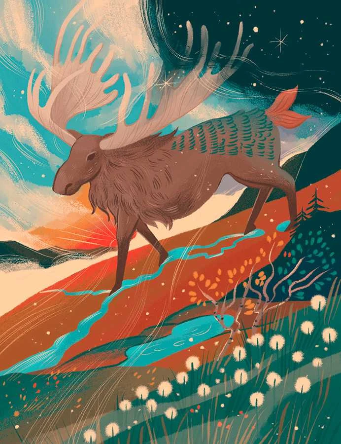 Иллюстрация к книге — Мифы северных народов России для детей [book-illustration-24.webp]
