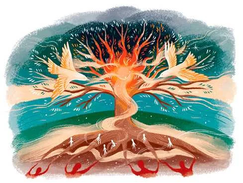 Иллюстрация к книге — Мифы северных народов России для детей [book-illustration-26.webp]