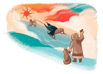 Иллюстрация к книге — Мифы северных народов России для детей [book-illustration-33.webp]