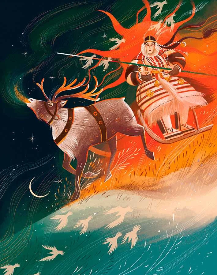 Иллюстрация к книге — Мифы северных народов России для детей [book-illustration-35.webp]