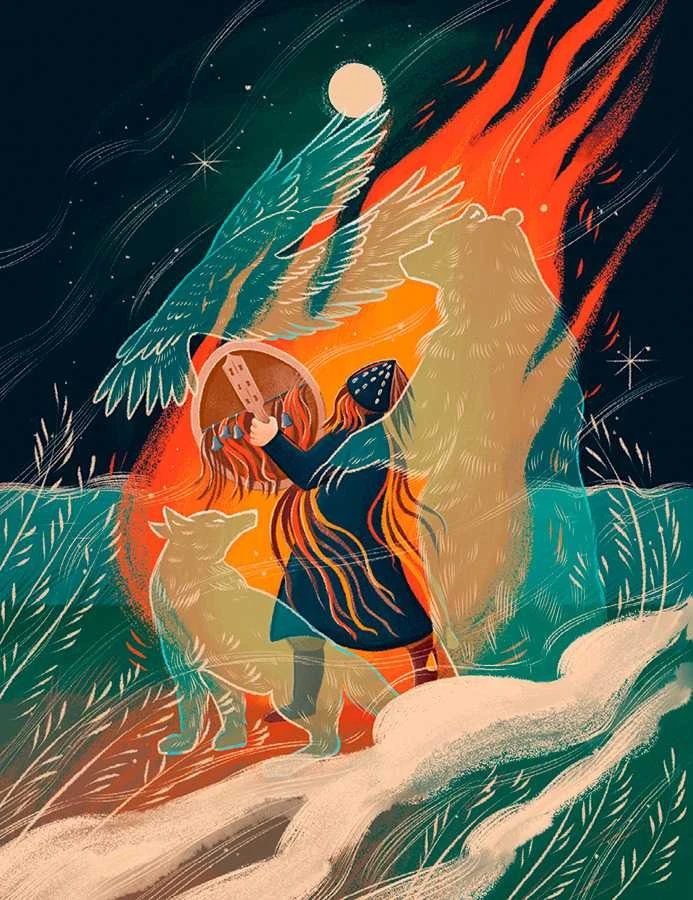 Иллюстрация к книге — Мифы северных народов России для детей [book-illustration-46.webp]
