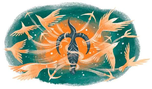 Иллюстрация к книге — Мифы северных народов России для детей [book-illustration-61.webp]