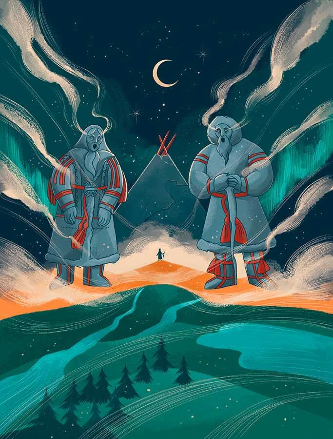 Иллюстрация к книге — Мифы северных народов России для детей [book-illustration-74.webp]